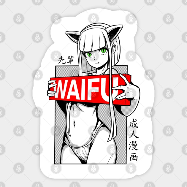 Flaged Waifu Sticker by Meca-artwork